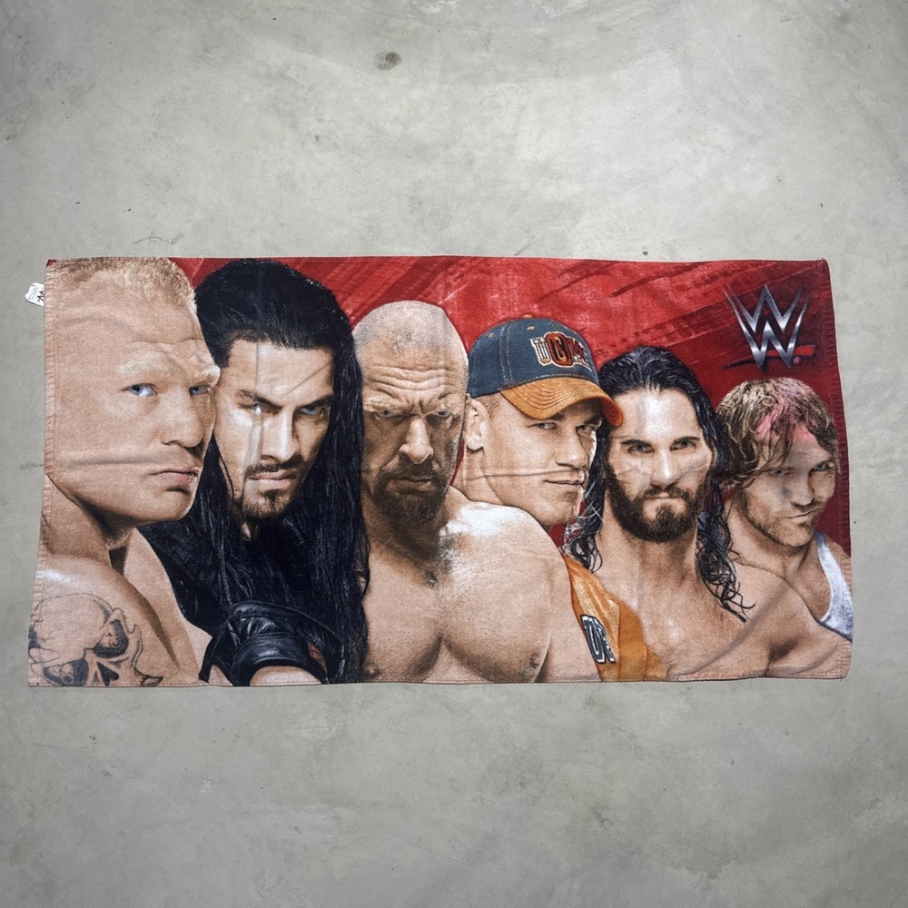 2016 Official Licensed WWE Beach Bath Towel Shield AJ Styles Dean Ambrose